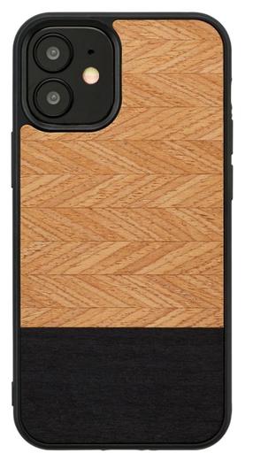 Telefona vāciņš Man&Wood Case for iPhone 12 Mini Herringbone Nero, melna krās., Apple