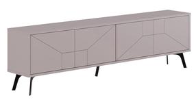 TV staliukas Kalune Design Dune, šviesiai ruda sp., 180 cm x 29.6 cm x 50 cm