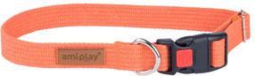 Antkaklis šunims Amiplay Cotton with Lock, oranžinė sp., 350 - 500 mm x 20 mm, 35-50