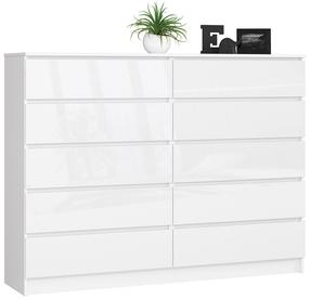 Atvilktņu bloks Akord K160 10SZ, balta krās., 121 cm x 160 cm x 40 cm