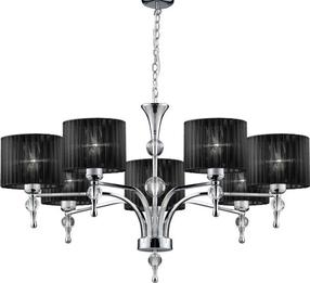 Lampa karināms AZzardo Impress 7 AZ0500, E27, 7 x 60 W, melna krās. / hroma krās.