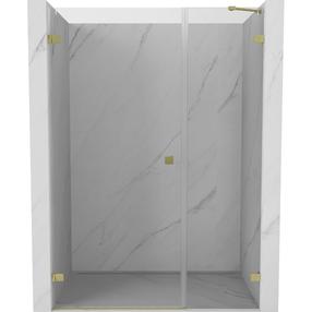 Dušo durys Mexen Lunar-B Left, 145 cm x 200 cm, aukso sp./grūdintas