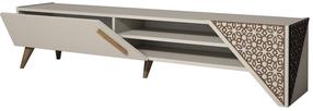 TV staliukas Kalune Design Beril 2, kreminė sp., 180 cm x 40 cm x 37 cm