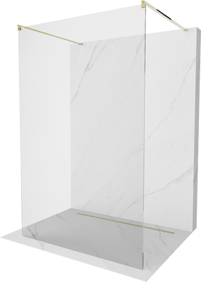 Dušo sienelė Mexen Kioto Walk-in, 105 cm x 200 cm, aukso sp./grūdintas