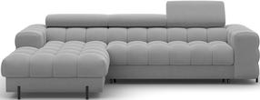 Kampinė sofa - lova Felro Sola 04, pilka sp., kairinė, 181 x 285 cm x 93 cm