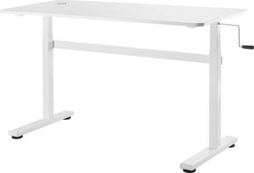 Datorgalds regulējams augstums Ergo Office ER-401, 140 cm x 60 cm, 70 - 117 cm, balta krās.