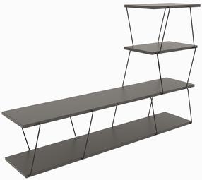 TV galds Kalune Design Ilgaz, antracīta krās./balts krās., 150 cm x 30 cm x 93 cm