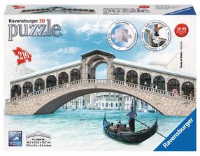 3D пазл Ravensburger Rialto bridge, Venice, 216 шт.