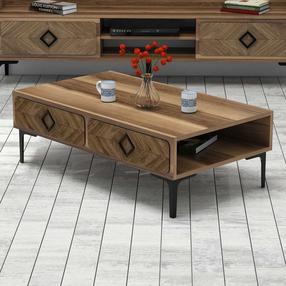 Kohvilaud Kalune Design Samba, pähklipuu v., 105 cm x 60 cm x 34.6 cm
