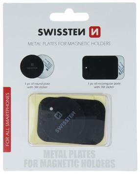 Metalinės plokštelės magnetiniam telefono laikikliui Swissten Metal Plates