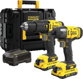 Akumuliatorinių įrankių rinkinys Stanley SFMCK465D2T-QW, 18 V