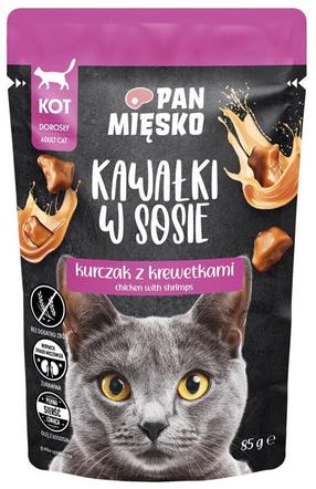 Kassi märgtoit Pan Miesko Chicken With Shrimps, kanaliha, 0.085 kg