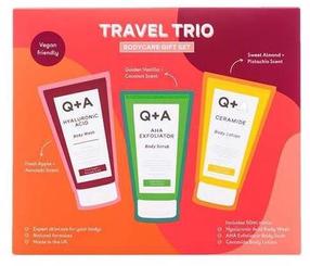 Набор для ухода за телом Q+A Travel Trio, 3 шт.