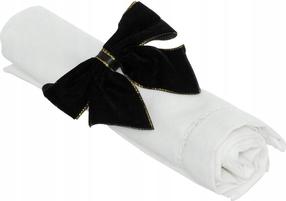 Žiedų servetėlėms rinkinys Atmosphera Bow, 100 mm x 50 mm, juoda sp.