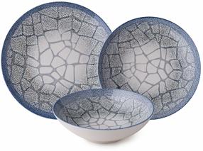 Lõunaserviis Hermia 387GRP1374, portselan, sinine v./valge v., 24 tk.