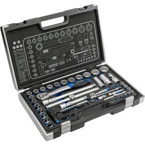Terkšlinių veržliarakčių ir antgalių rinkinys Högert HT1R470, 5 - 32 mm, 1/4", 1/2"