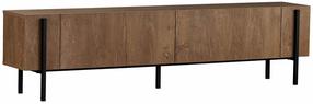 Televizoriaus spintelė Nordure Nexus, ąžuolo sp./juoda sp., 29.5 cm x 180 cm x 45.5 cm