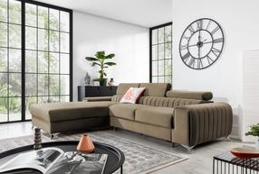 Kampinė sofa Grayson Nube 20, šviesiai ruda sp., kairinė, 205 x 278 cm x 92 cm
