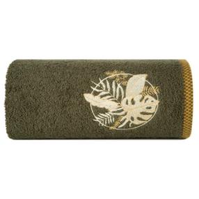 Банное полотенце Palms 02, оливково-зеленый цв., 90 см x 50 см