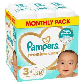 Mähkmed Pampers Premium Care, 3 suurus, 6 - 10 kg, 216 tk