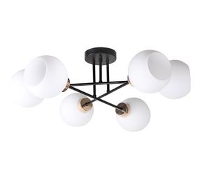 Lampa griesti Candellux Lighting Amanda, E27, 6 x 40 W, balta krās. / zelta krās.