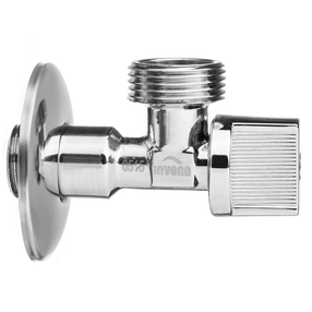 Kampinis ventilis Invena ZW-50-020-L, unitazo bakeliui, skalbimo mašinai, 1/2" x 3/4"