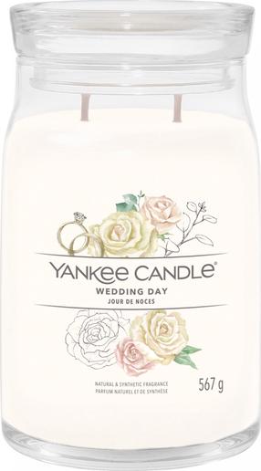 Svece, aromātiskā Yankee Candle Signature Wedding Day, 60 - 90 h, 567 g, balta krās.