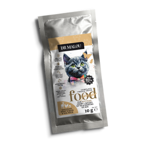 Sausas kačių maistas Dr Malou Kitten, vištiena/ožkos pienas/kiaušinio trynys, 0.01 kg