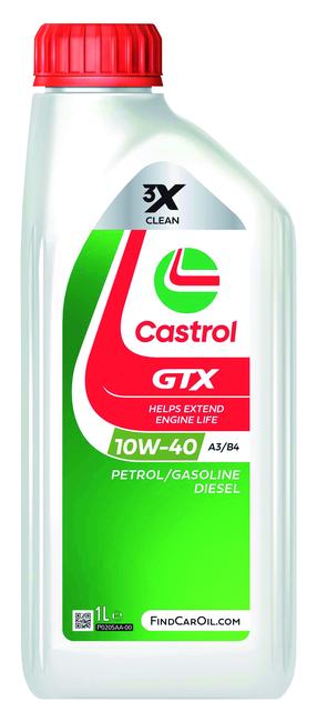 Motoreļļa Castrol GTX Ultraclean 10W - 40, daļēji sintētiska, 1 l