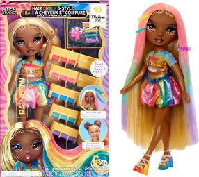 Lėlė su priedais Rainbow High Hair Chalk & Style Meline, 28 cm, įvairių spalvų