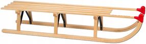 Medinės rogės Nijdam Davos, ruda sp./raudona sp., 120 cm x 30 cm