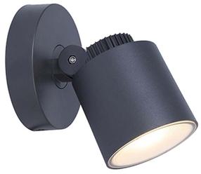 Sieninis lauko šviestuvas Lutec Explorer, 5.9W, LED, IP54, tamsiai pilka sp., 10.7 cm x 11.8 cm