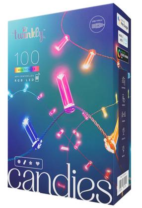 Spuldzīšu virtenes Twinkly Candies TWKP100RGB-T, 7 m, daudzkrāsaina, 100 LED