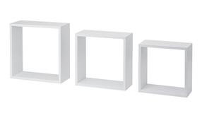 Lentynų komplektas Dolle Frame, balta, 30 x 30 x 11.7 cm, 3 vnt.