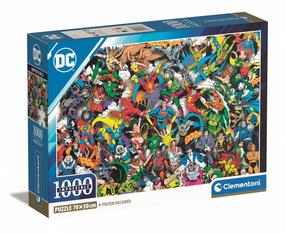 Пазл Clementoni DC Comics Justice League 39863, 50 см x 70 см, 1000 шт., многоцветный