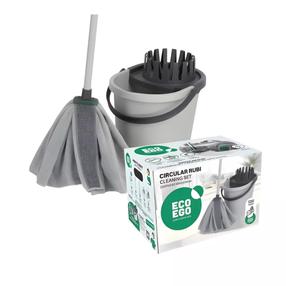 Grīdas mazgāšanas komplekts Eco Ego Rubi Circular, pelēka krās.