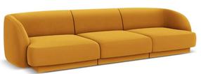 Sofa Micadoni Home Miley Velvet, geltona sp., 259 x 85 cm x 74 cm
