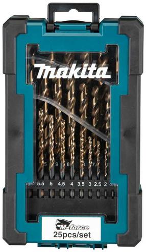 Metalo grąžtų rinkinys Makita M-Force D-67599, metalas, cilindrinis, 1-13 mm x 20 cm