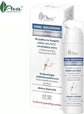 Nakts sejas krēms Ava Laboratorium Pore Solutions Dermoprogram, 50 ml, 35+