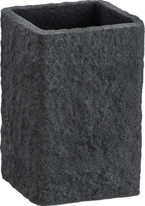 Стакан для зубных щеток Wenko Villata 451685, серый цв., 7.5 см x 11 см x 7.5 см