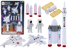 Kujukeste komplekt, koos tarvikutega Lean Toys Space Adventure, 11 tk, valge v.