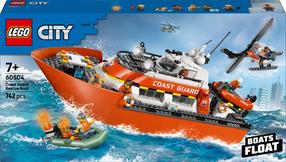 Konstruktorius „LEGO® City“ pakrantės gelbėtojų kateris ir sraigtasparnis, žaidimo rinkinys, 60504, 742 vnt.