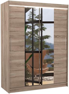 Spinta ADRK Iness, ruda sp., 150 cm x 58 cm x 200 cm, su veidrodžiu