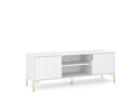 Televizoriaus spintelė Flinn FL02, balta sp., 140 cm x 40 cm x 37 cm