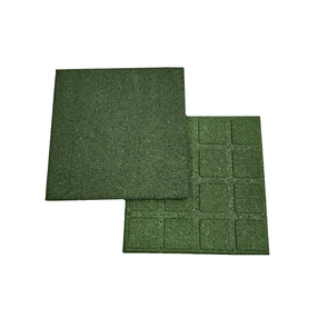 Kummist põrandakate mänguväljakutele 4IQ RIN000009, 50 cm x 50 cm x 4 cm, roheline v.