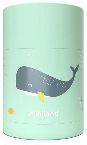 Termosas maistui Miniland Ocean Whale, 0.6 l, mėtinė (mint) sp./pilka sp.