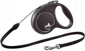 Automatinis pavadėlis Flexi Black Design, juoda sp., 5 m