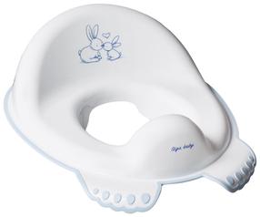 Apmācības tualetes sēdeklis Tega Bunny, balta krās., 13 cm x 42 cm x 31 cm