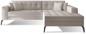 Kampinė sofa Solange Cover 02, šviesiai ruda sp., dešininė, 292 x 196 cm x 80 cm