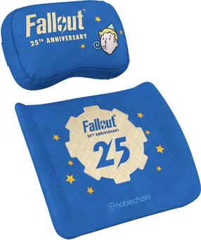 Kėdžių pagalvėlė Noblechairs Fallout 25th Anniversary Edition, mėlyna sp./geltona sp., 30 cm x 19 cm, 2 vnt.